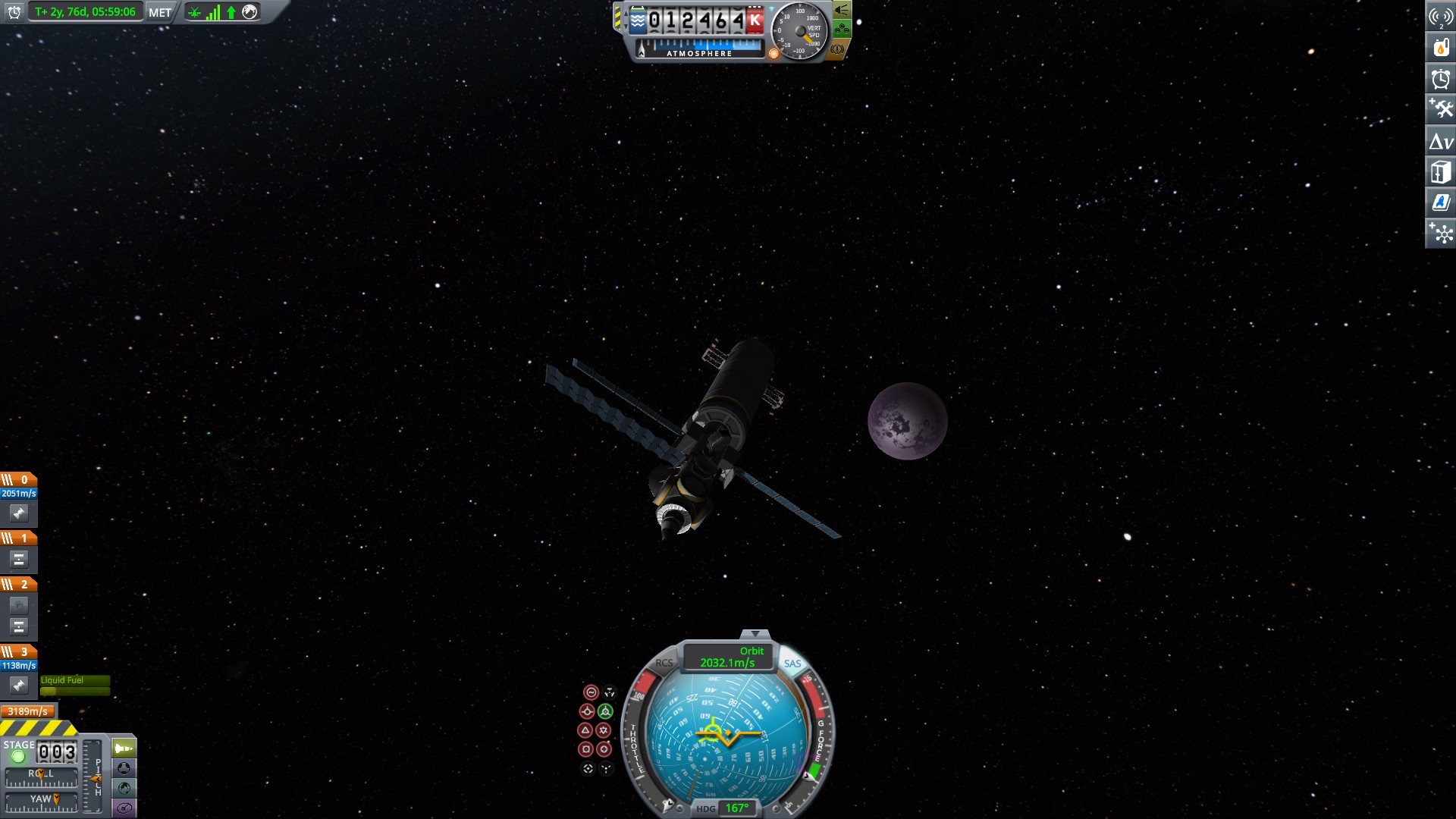 my first probe reaching laythe also the first time i ever went beyond minmus